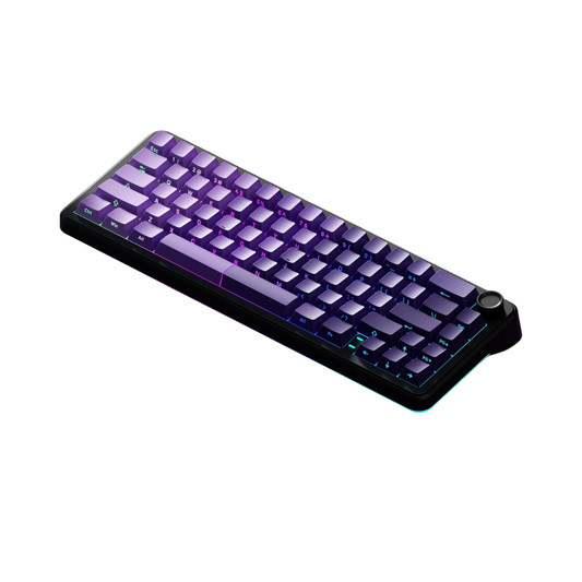 WEIKAV 65% Tri-mode wireless mechanical RGB keyboard in purple