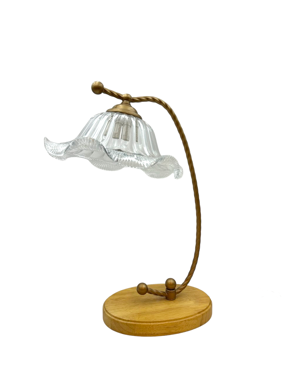 Transparent flower top lamp