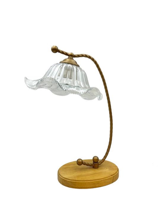 Transparent flower top lamp