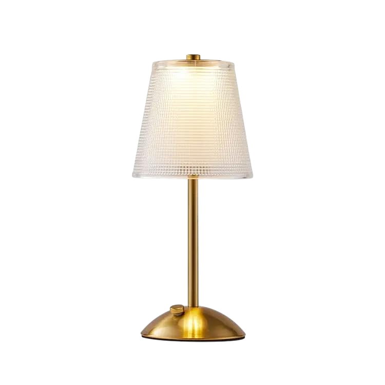 Cordless gilded gold lamp