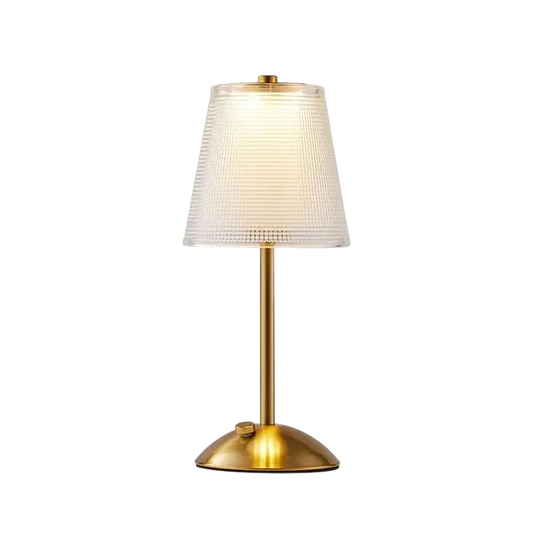 Cordless gilded gold lamp