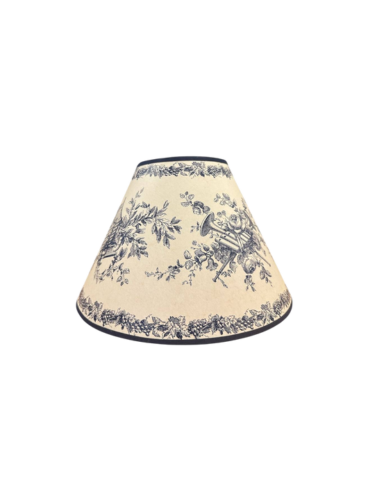 White and blue leaves lampshade