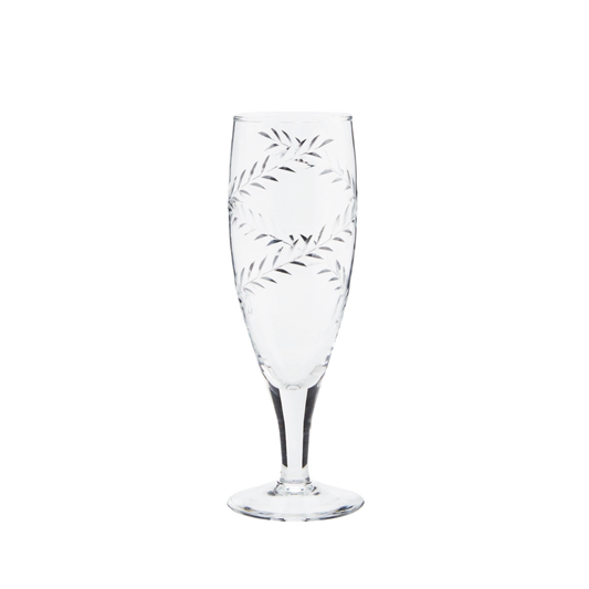 Madam Stoltz champagne glass with cutting, set of 2