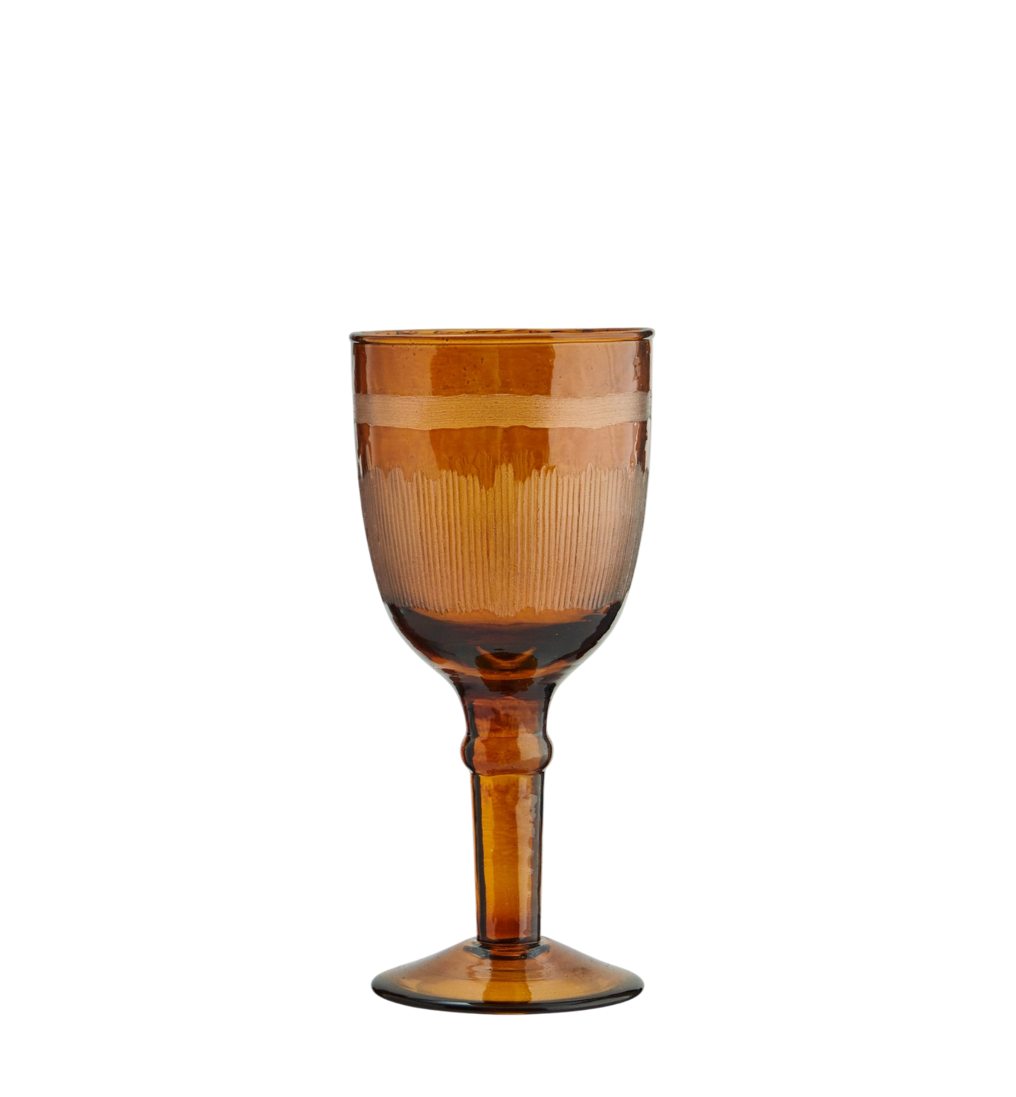 Madam Stoltz hammered amber wine glass