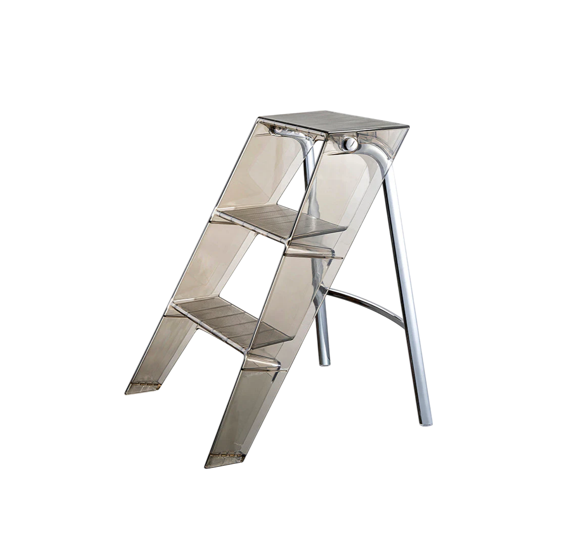 Transparent grey step ladder