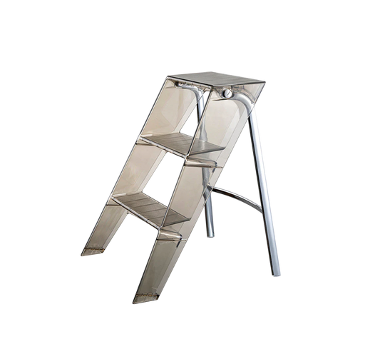 Transparent grey step ladder