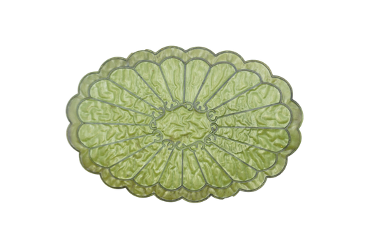 Green leaf placemat