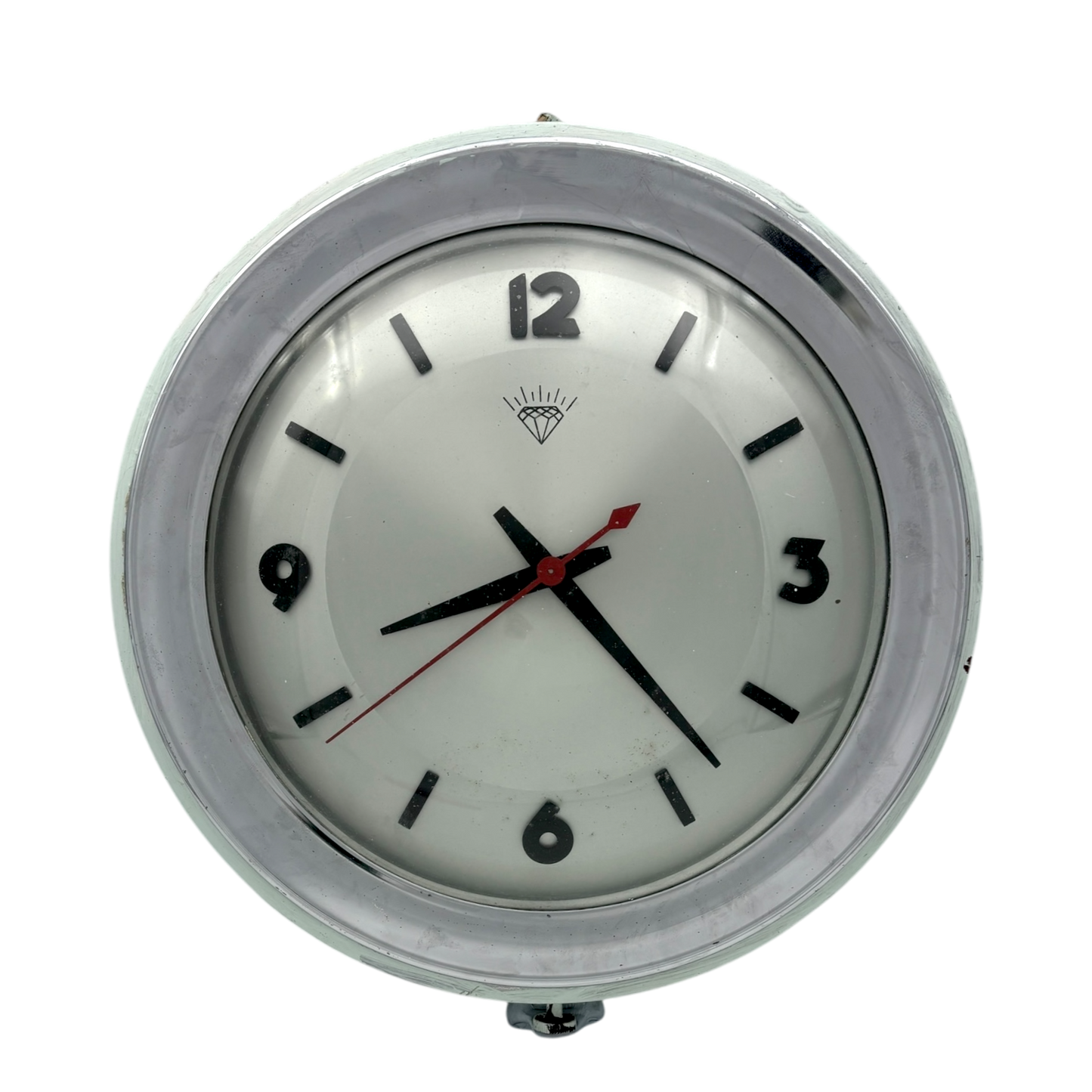 Silver wall clock