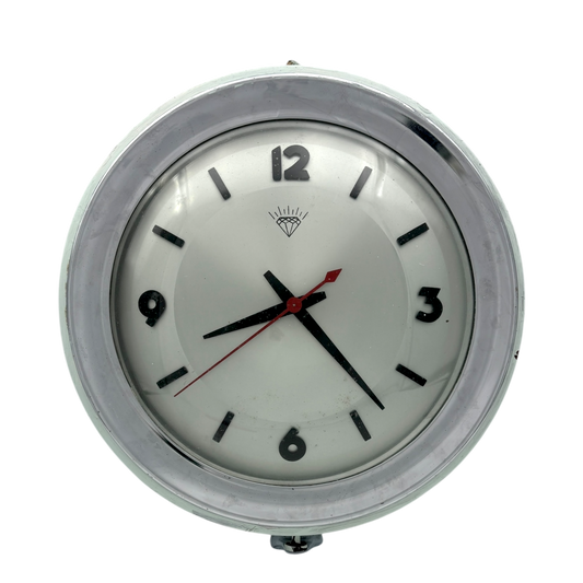 Silver wall clock