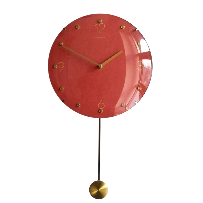 Red wall clock