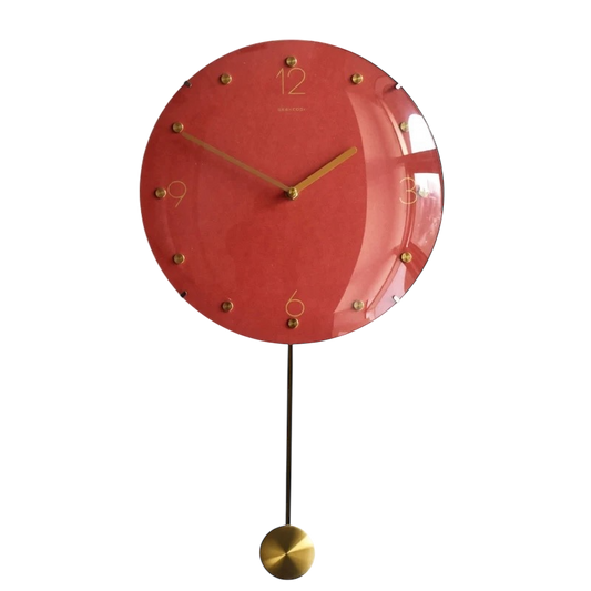 Red wall clock