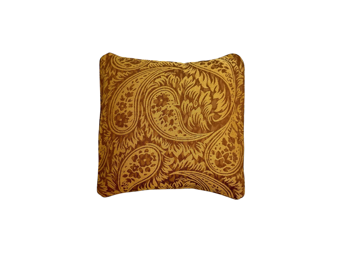 Gold cushion with patterns