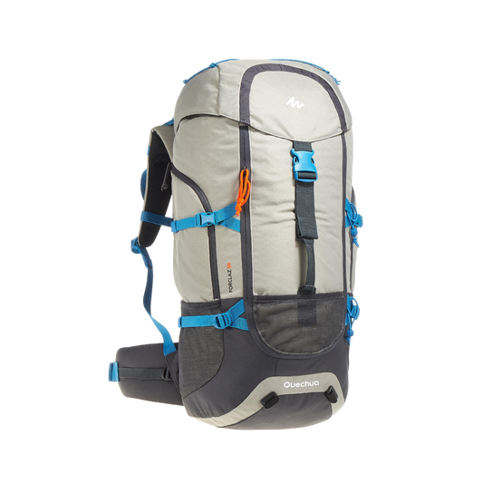 Grey trekking backpack