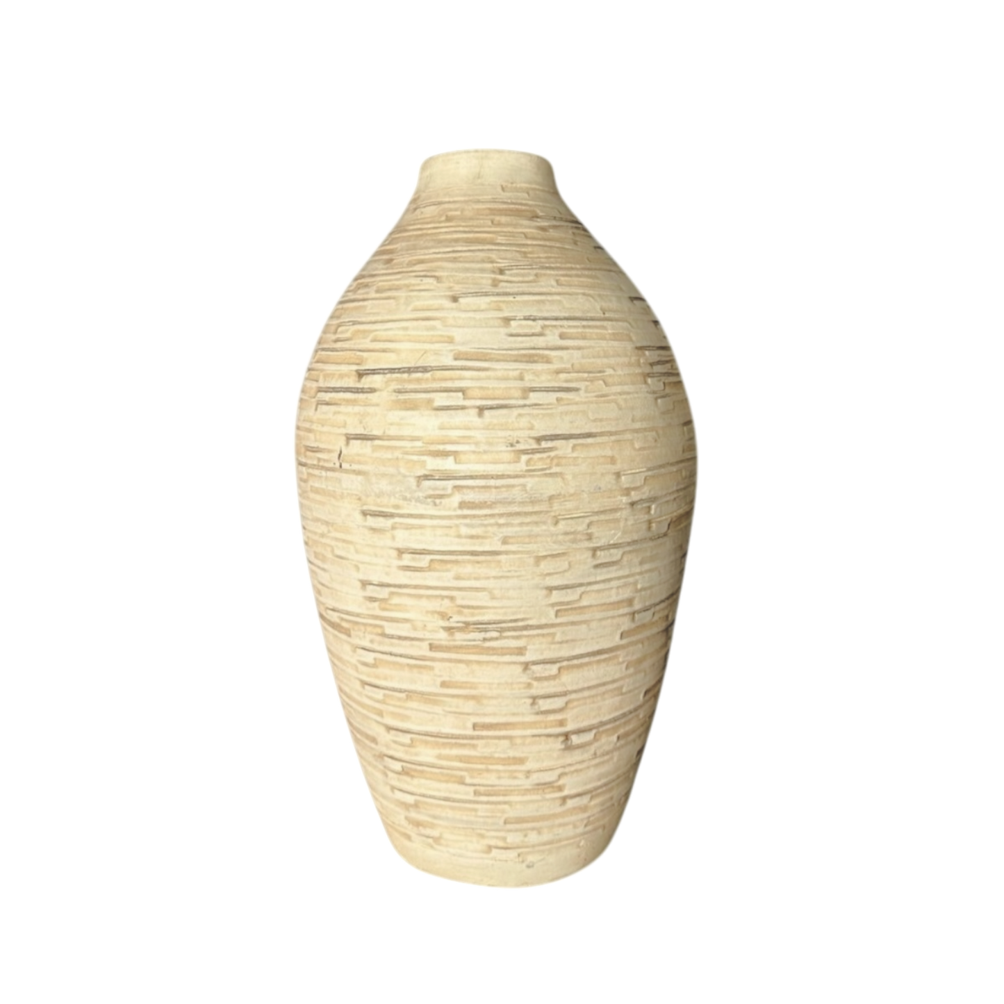 Cream ceramic vase