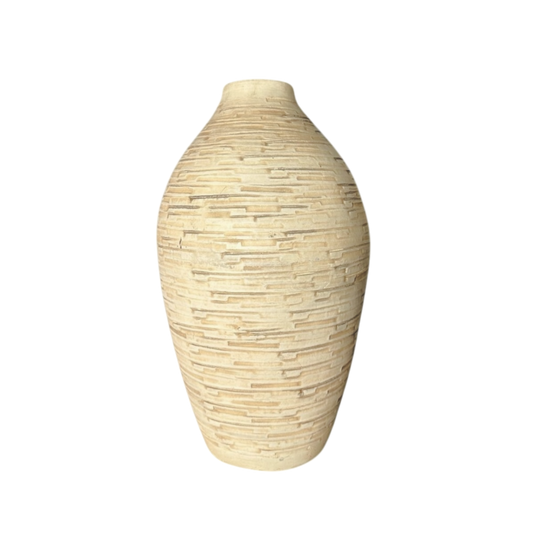 Cream ceramic vase