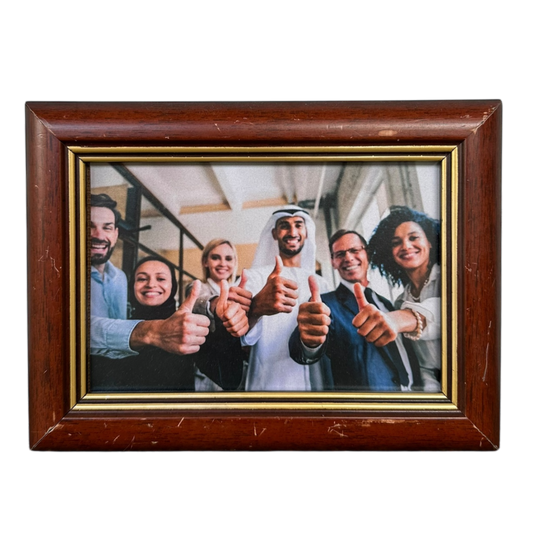 Brown and gold frame