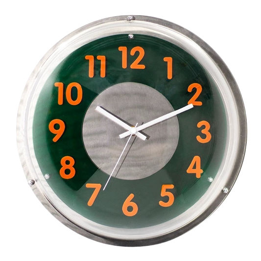 Green glass clock