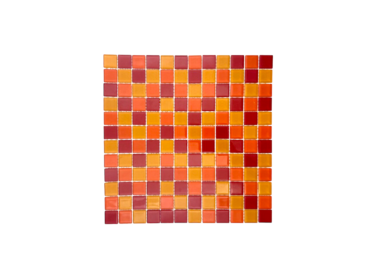Orange mosaic mat