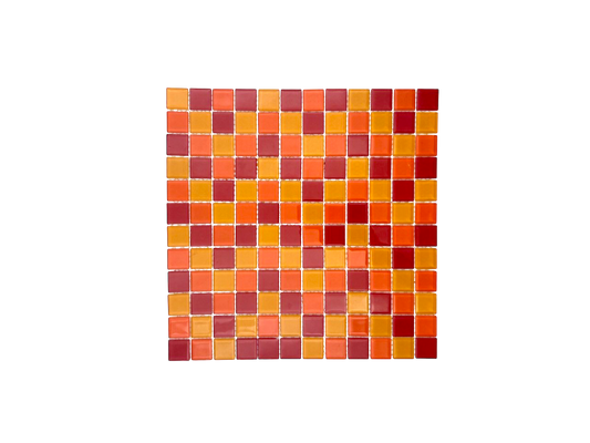 Orange mosaic mat