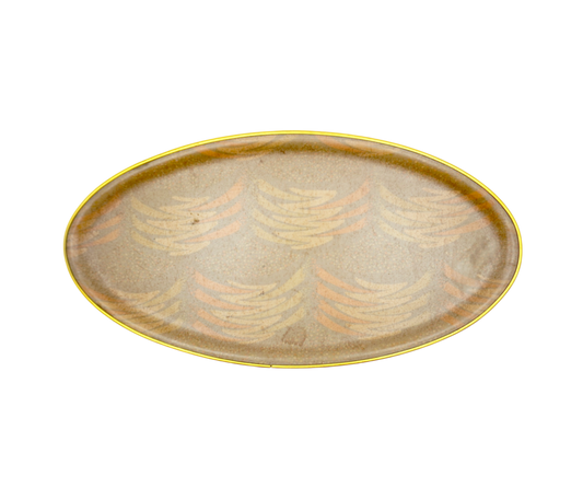 Gold oval tray