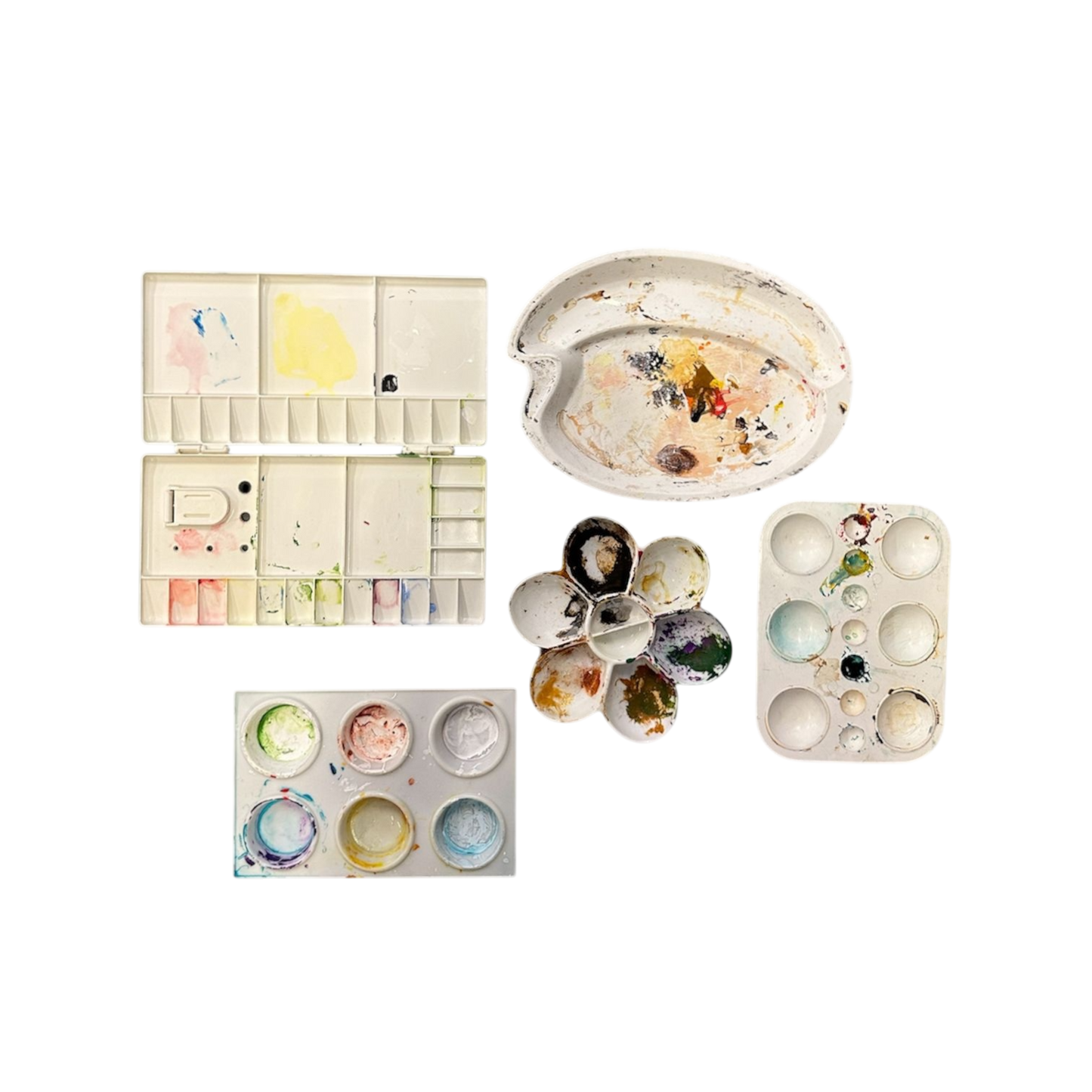 Set of art palettes