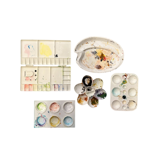 Set of art palettes