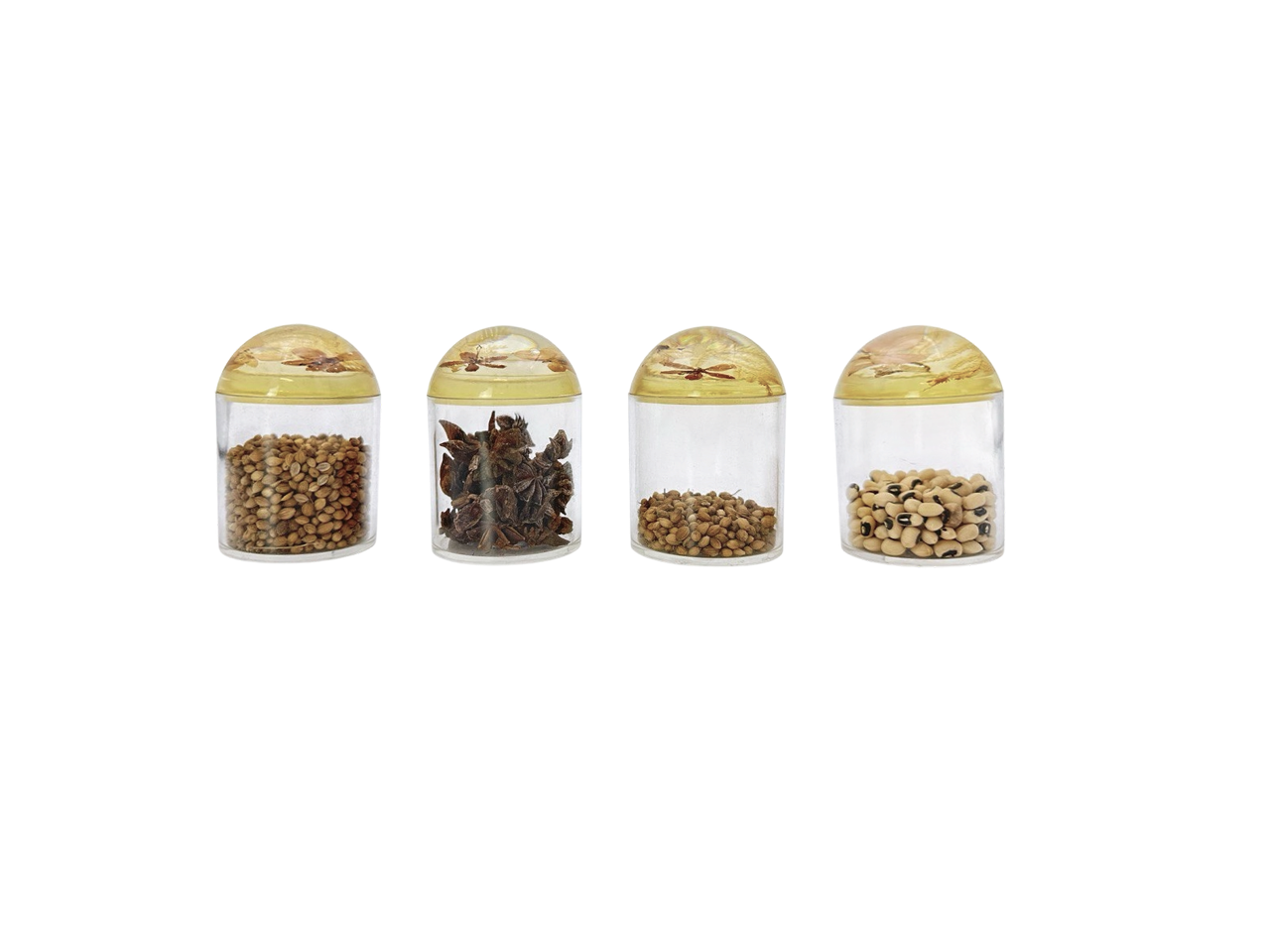 Flower enamel condiment container