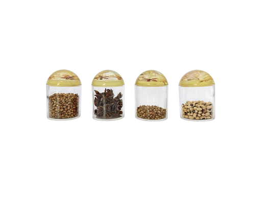 Flower enamel condiment container