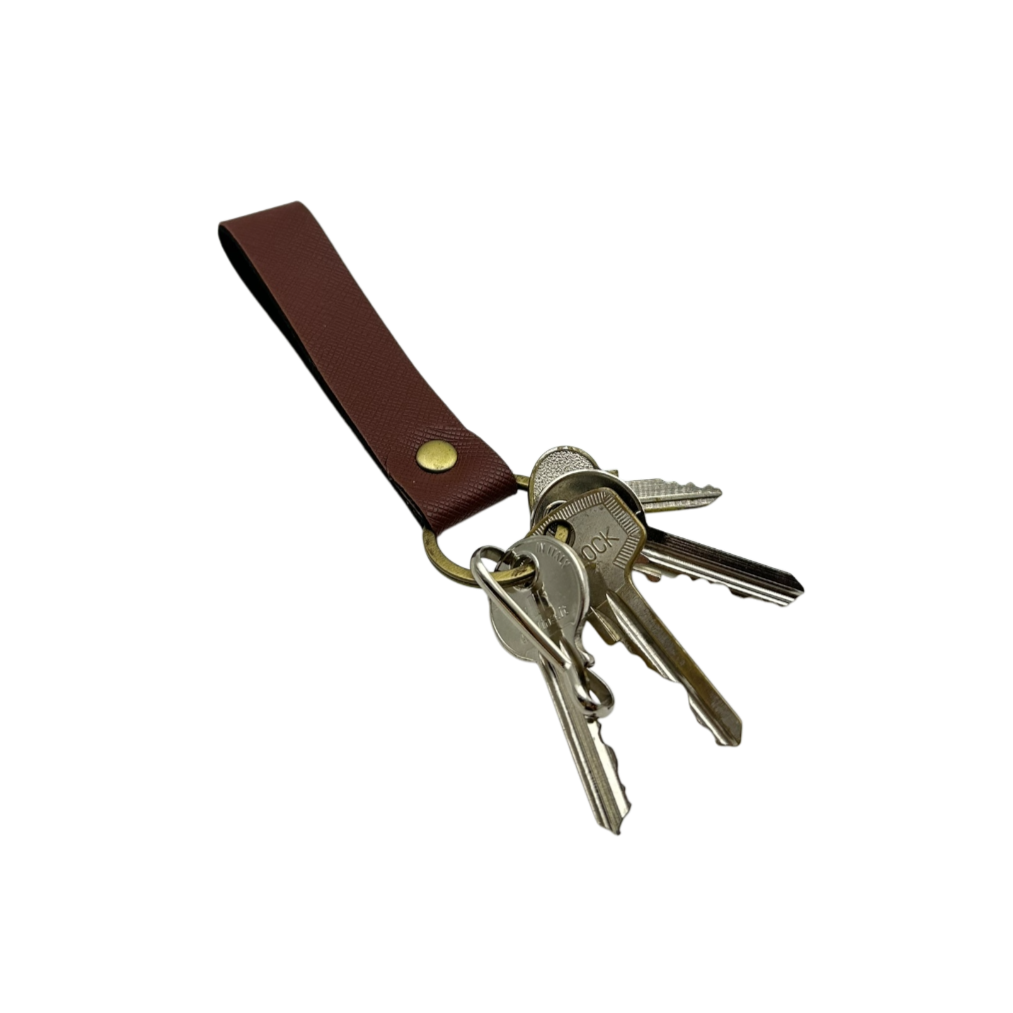 Brown leather key holder