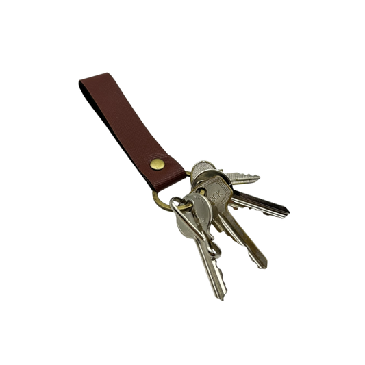 Brown leather key holder