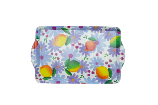 Purple fruit and flower tray