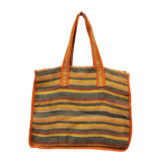Stripped colourful tote