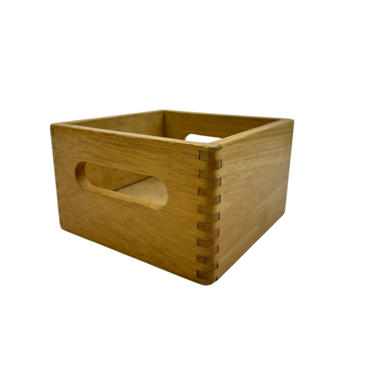 Wood square basket