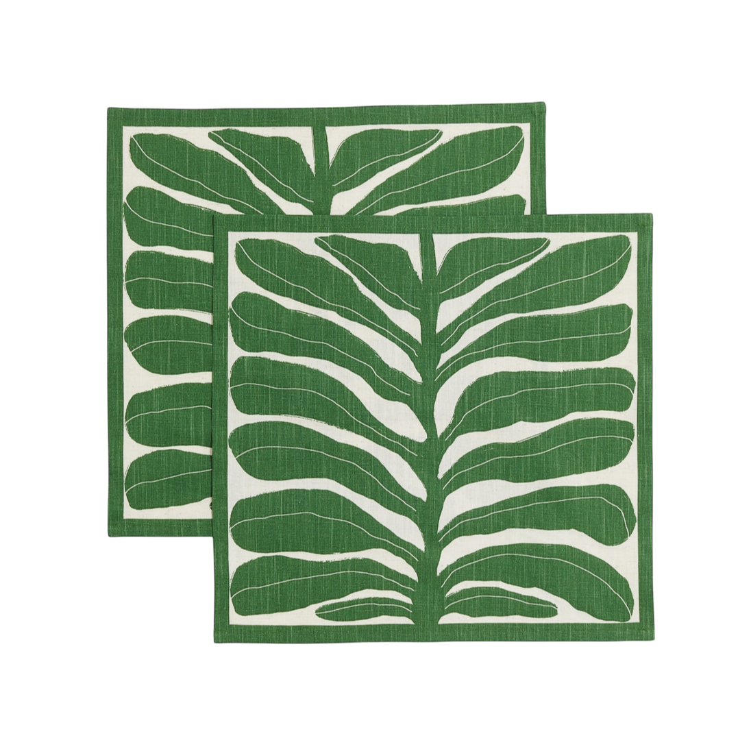 Leaf print napkins