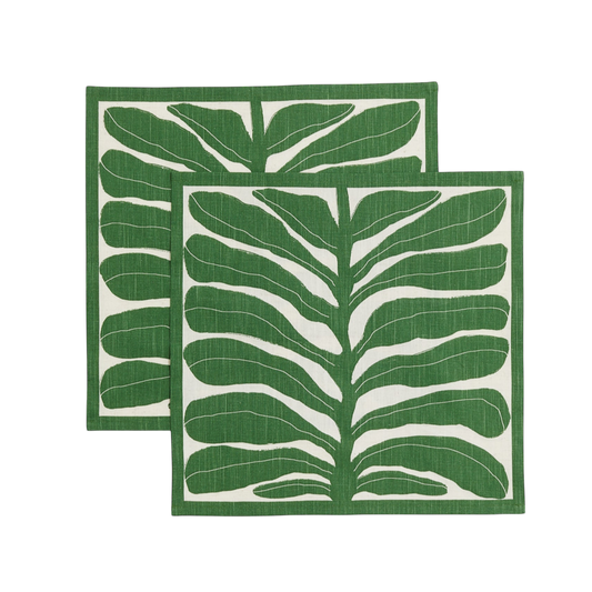 Leaf print napkins