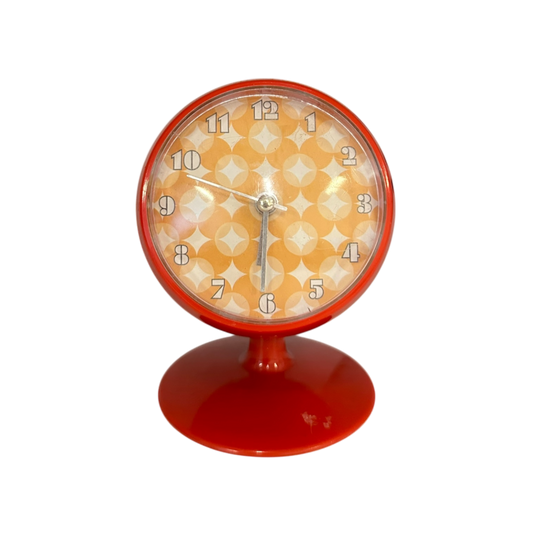 Red round clock