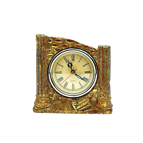 Gold patterned clock