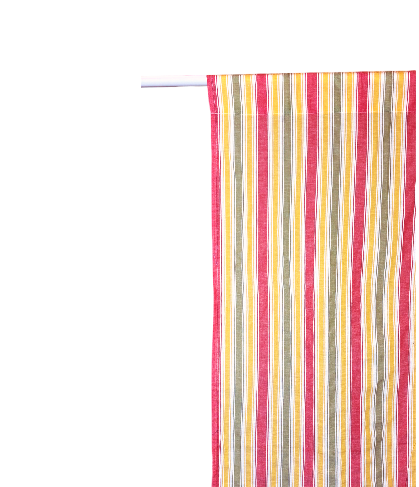 Pink, yellow green curtain