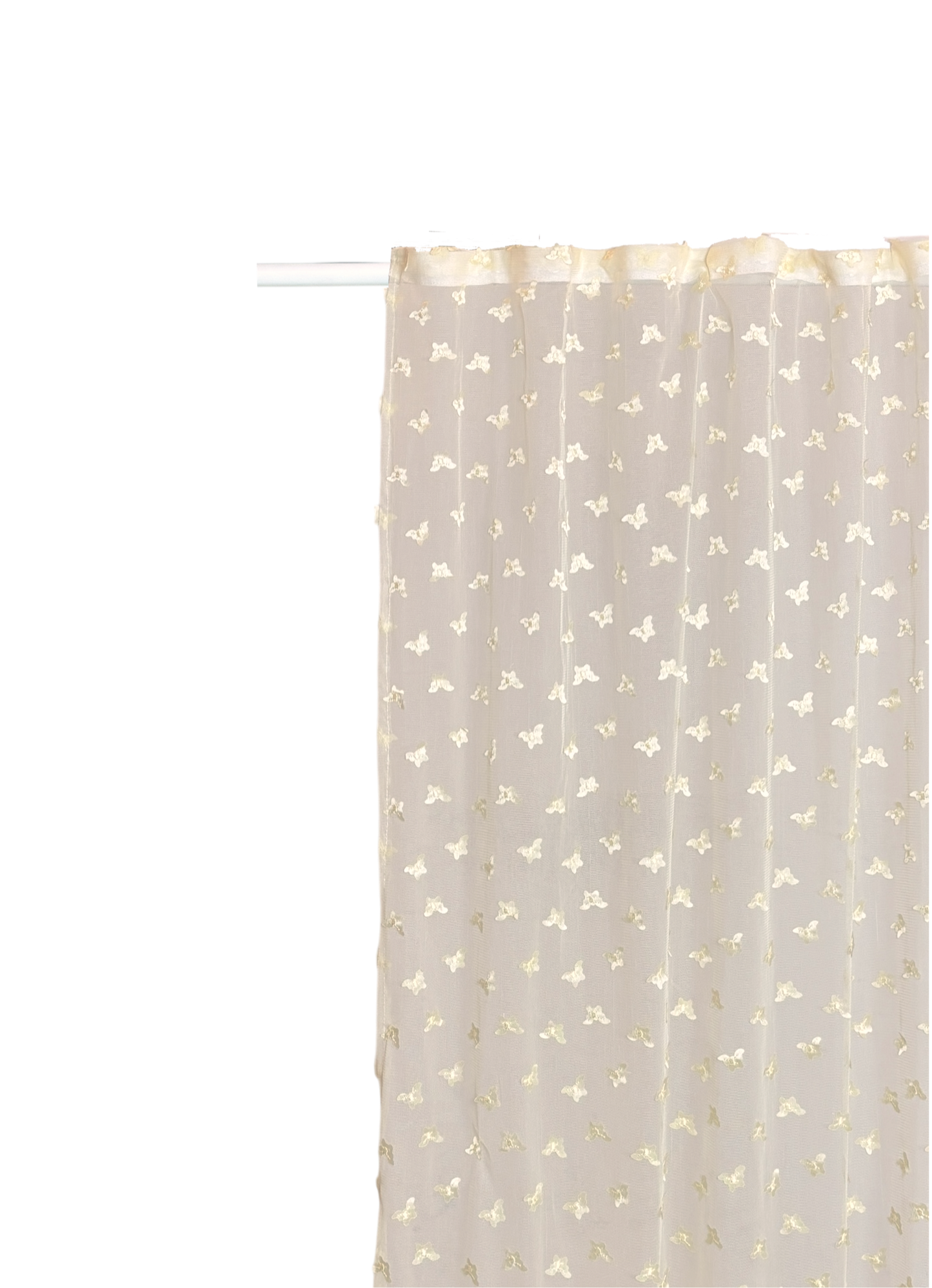 Translucent yellow butterfly curtain