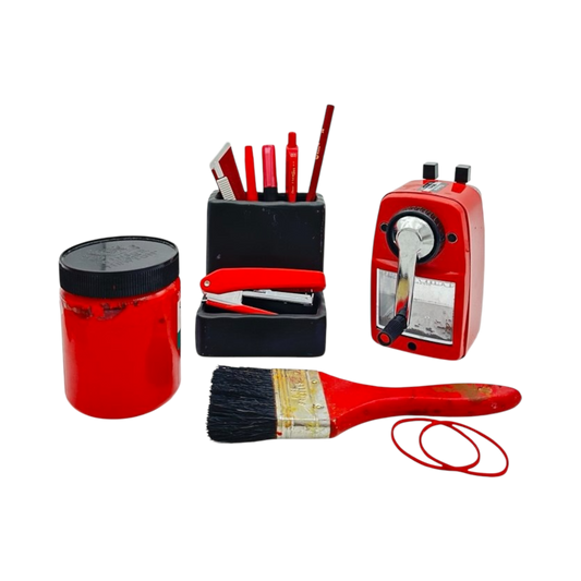 Red stationary set