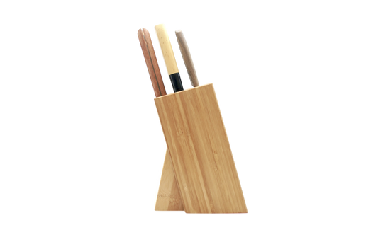 Wood knife holder