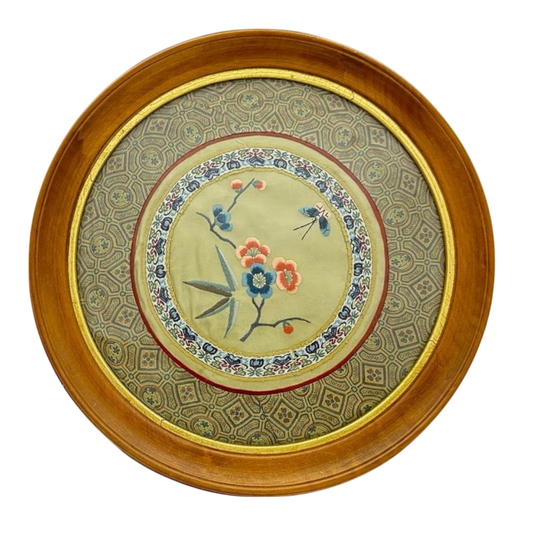 Brown circle frame