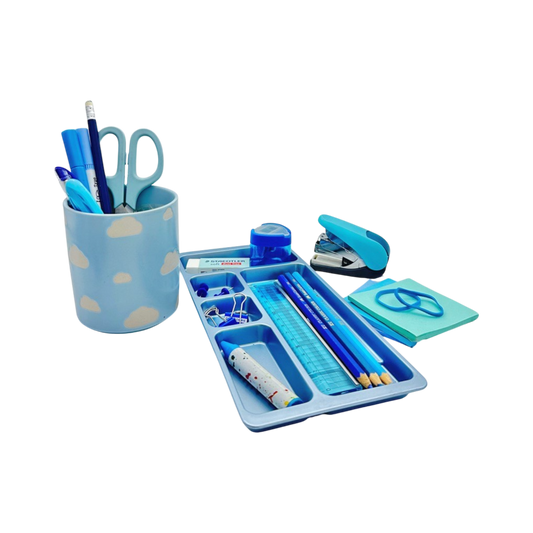 Blue stationary set