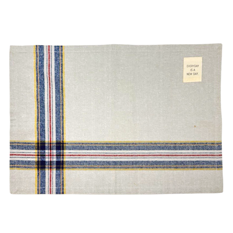 Grey and coloured lines placemat