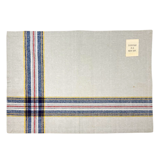 Grey and coloured lines placemat