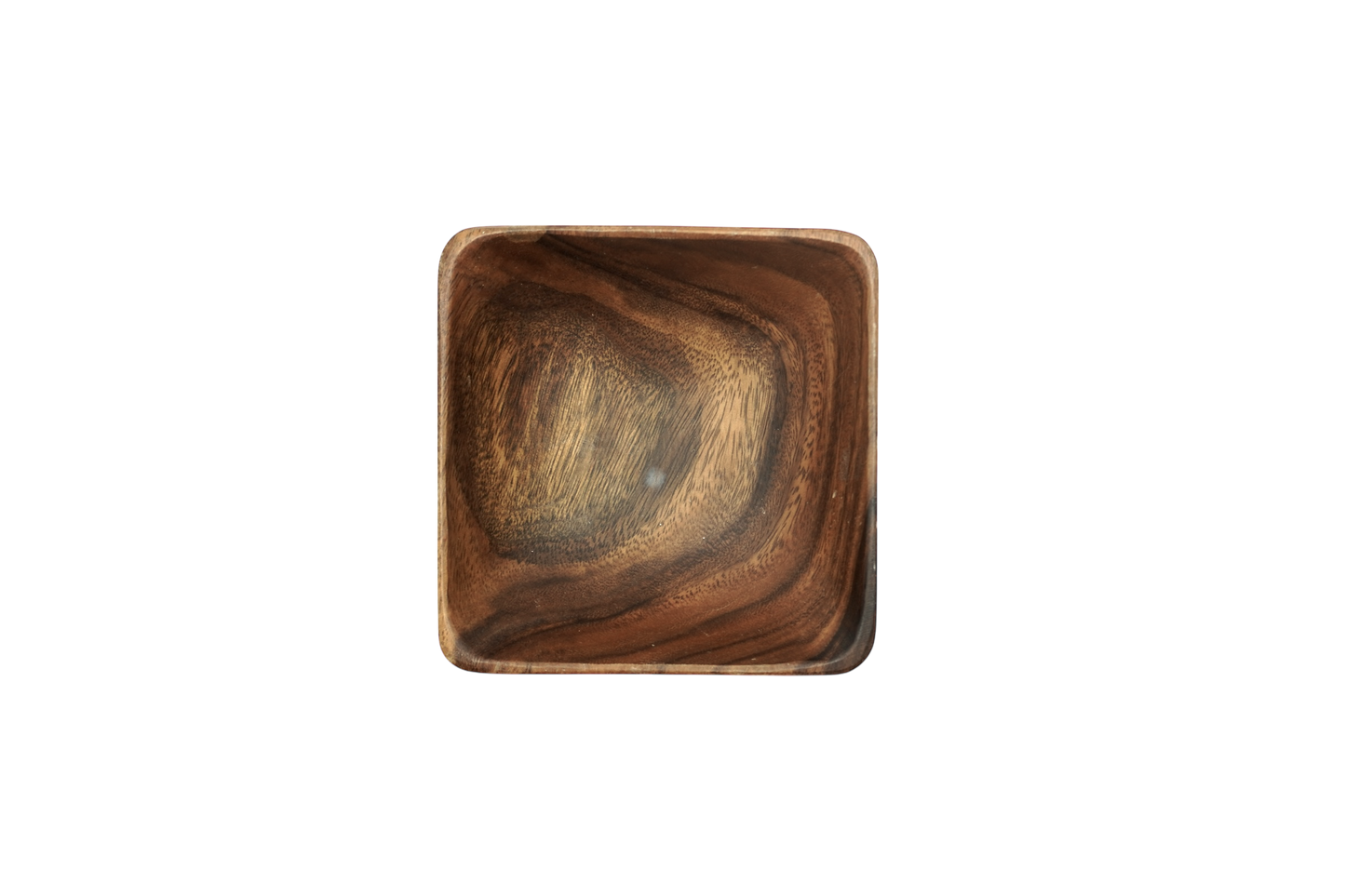 Squared wood bowl