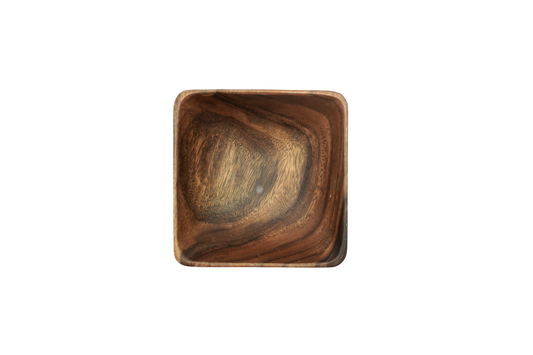 Squared wood bowl