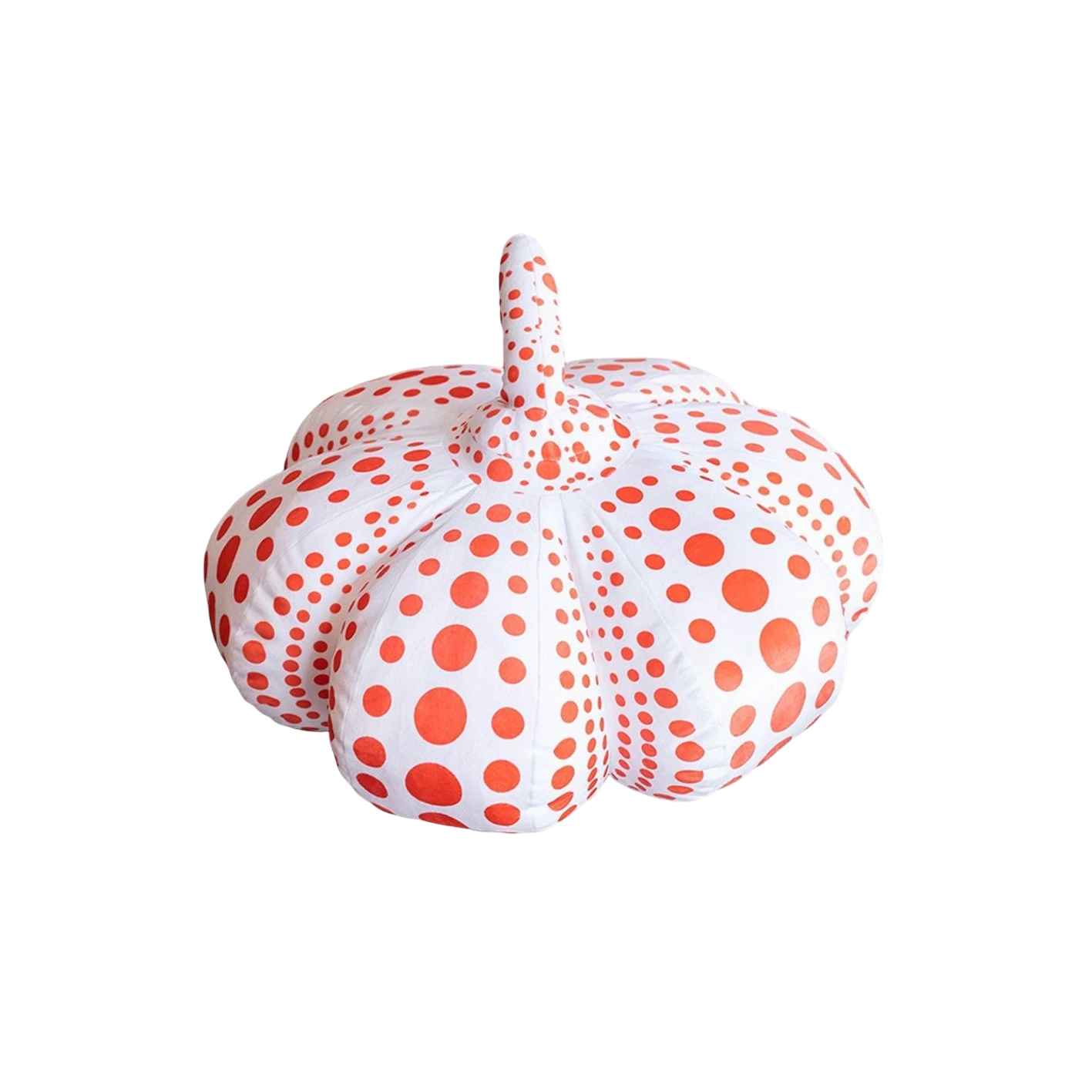 White and orange dot pumpkin