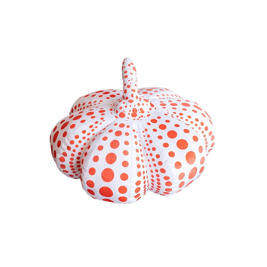 White and orange dot pumpkin