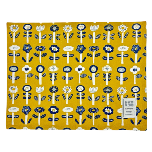 Yellow floral placemat